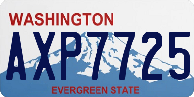 WA license plate AXP7725