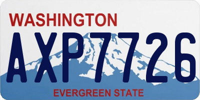 WA license plate AXP7726