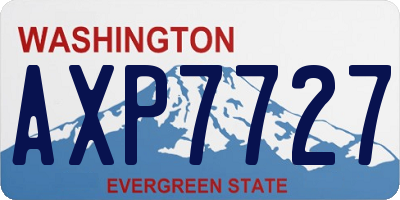 WA license plate AXP7727