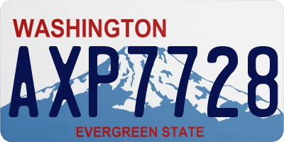 WA license plate AXP7728