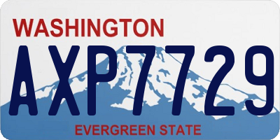 WA license plate AXP7729
