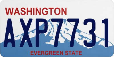 WA license plate AXP7731