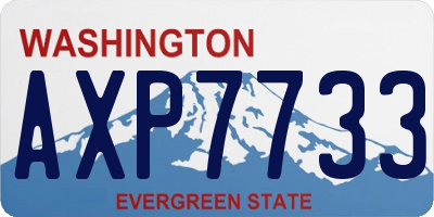 WA license plate AXP7733