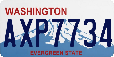 WA license plate AXP7734