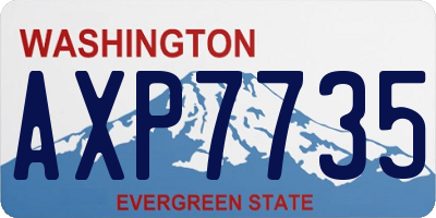 WA license plate AXP7735