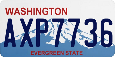 WA license plate AXP7736