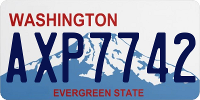 WA license plate AXP7742