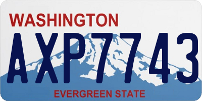 WA license plate AXP7743
