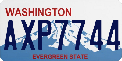 WA license plate AXP7744