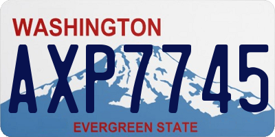 WA license plate AXP7745
