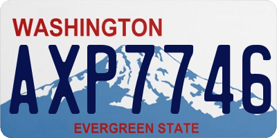 WA license plate AXP7746