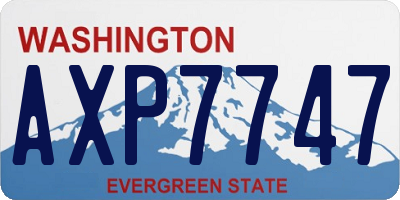 WA license plate AXP7747