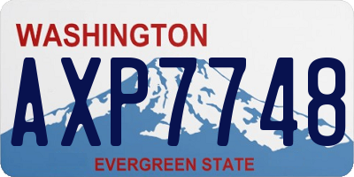 WA license plate AXP7748