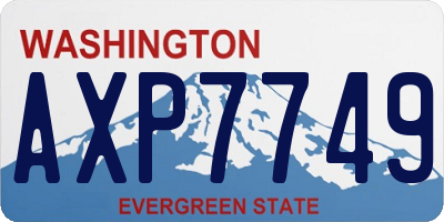WA license plate AXP7749