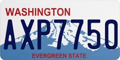 WA license plate AXP7750