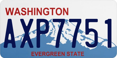 WA license plate AXP7751