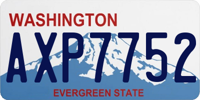 WA license plate AXP7752