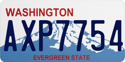 WA license plate AXP7754