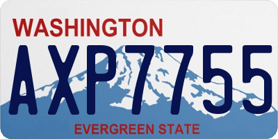 WA license plate AXP7755