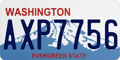 WA license plate AXP7756