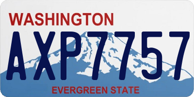 WA license plate AXP7757