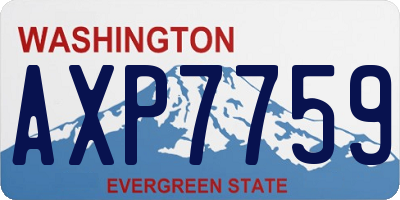 WA license plate AXP7759