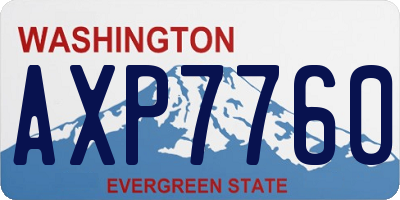 WA license plate AXP7760