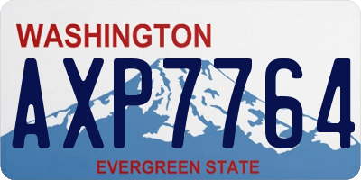 WA license plate AXP7764