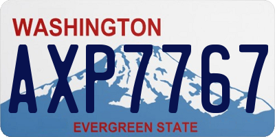 WA license plate AXP7767