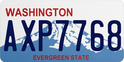 WA license plate AXP7768