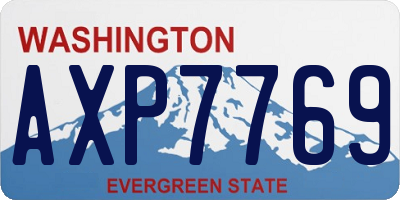 WA license plate AXP7769
