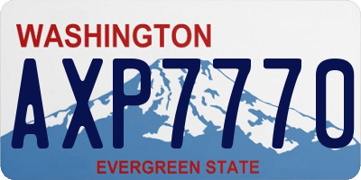 WA license plate AXP7770