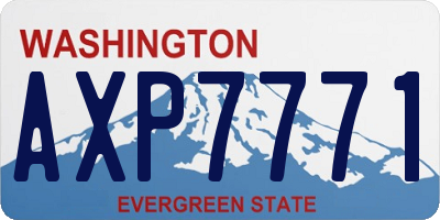 WA license plate AXP7771