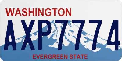 WA license plate AXP7774