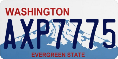 WA license plate AXP7775