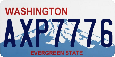 WA license plate AXP7776