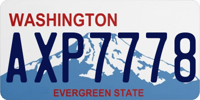 WA license plate AXP7778