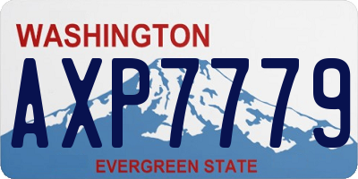WA license plate AXP7779