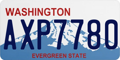 WA license plate AXP7780