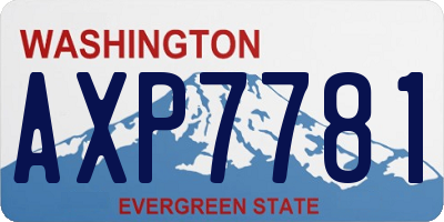 WA license plate AXP7781