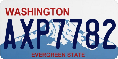WA license plate AXP7782