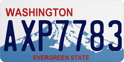 WA license plate AXP7783