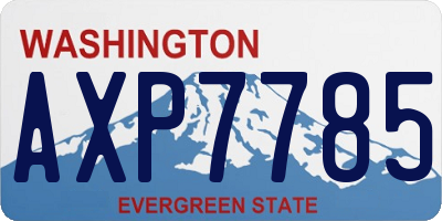 WA license plate AXP7785