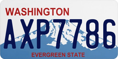 WA license plate AXP7786