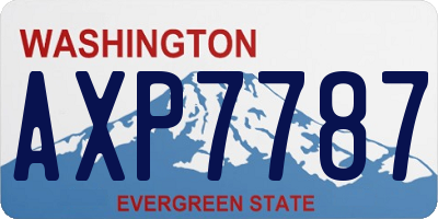 WA license plate AXP7787