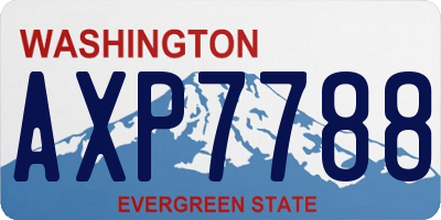 WA license plate AXP7788