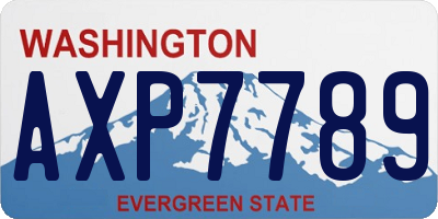 WA license plate AXP7789