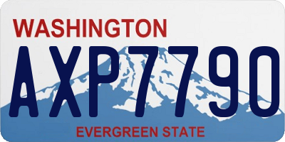 WA license plate AXP7790