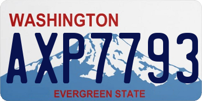 WA license plate AXP7793