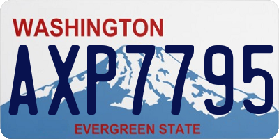 WA license plate AXP7795
